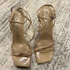 Calvin Klein Nude Strappy Heels